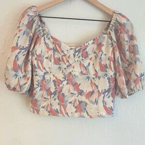 Crop Top in Pink and‎ blue